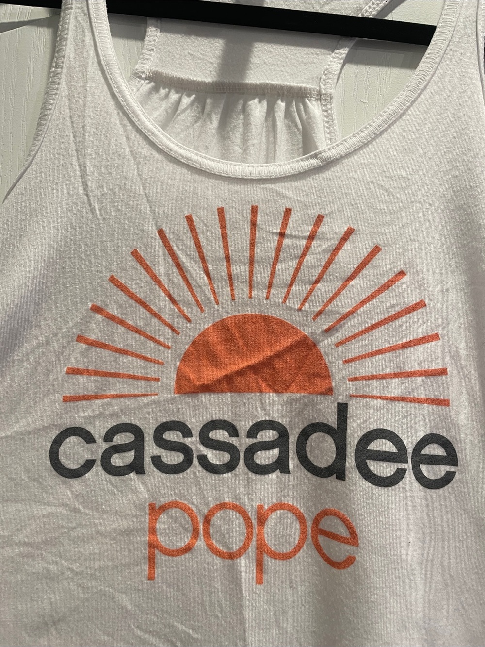 Cassadee Pope concert merch White Tank Top with sunshine Women’s Small